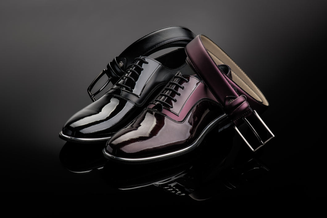 Man Shoes Elegant Design Silver Border Top Quality Leather Insert
