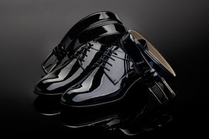 Elegant  man shoe  shine leather 