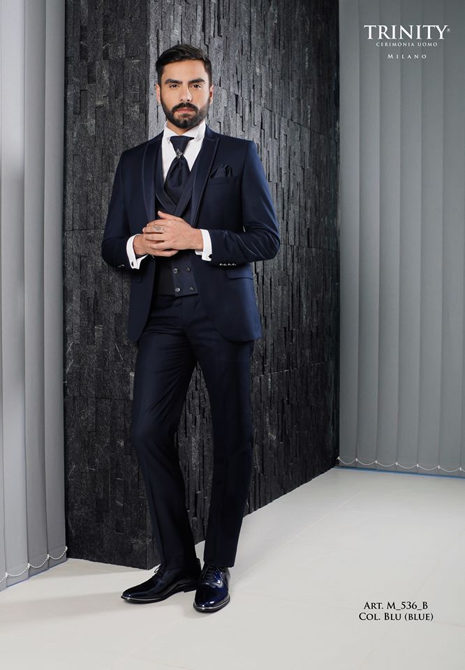 Classic Formal Man Suit Removable Collar