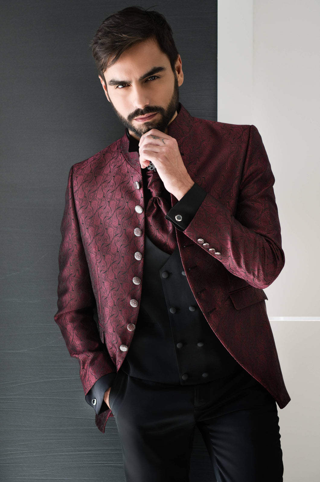 Groom Suit Corean Design Jaquard